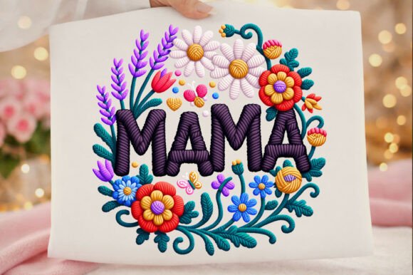 Download Floral Mama Yarn Embroidery Mother's Day - Day Collection