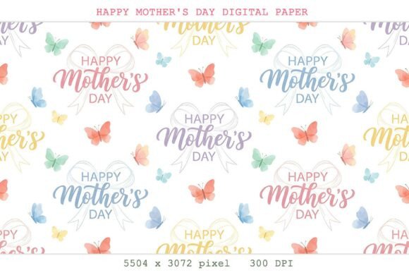 Download Happy Mother's Day Digital Paper PNG - Day Collection