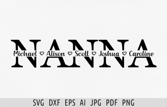 Download Nanna Svg Mothers Day Svg Split Monogram - Day Collection