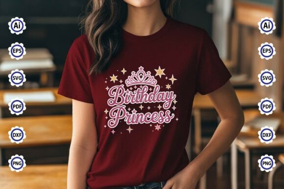 Download Birthday Princess PNG T-Shirt Design - Day Collection