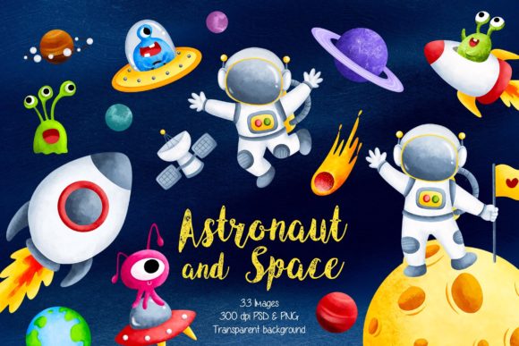 Download Astronaut and Space Clipart - Space Collection