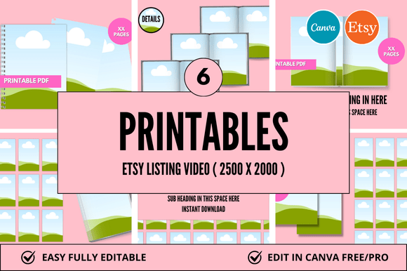 Download Printables Etsy Video Canva Mockup - Table Collection