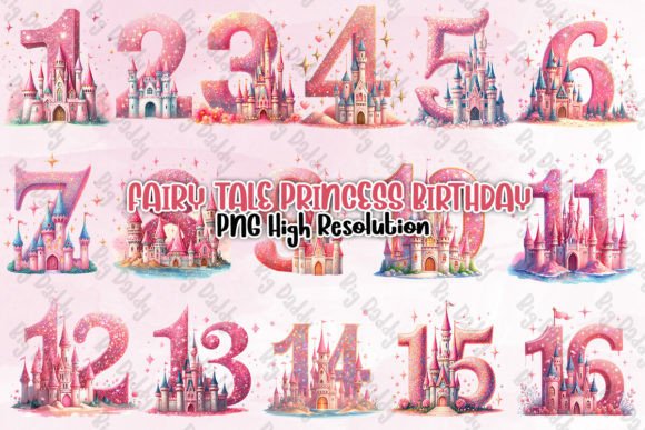 Download Fairy Tale Princess Birthday Sublimation - Day Collection