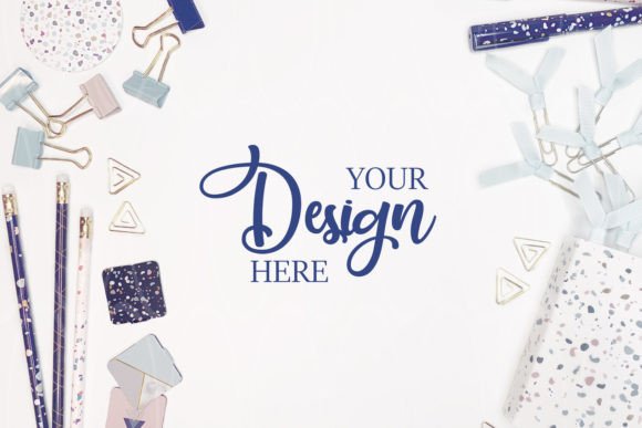 Download Mockup Stationery Office Table Flat Lay - Table Collection