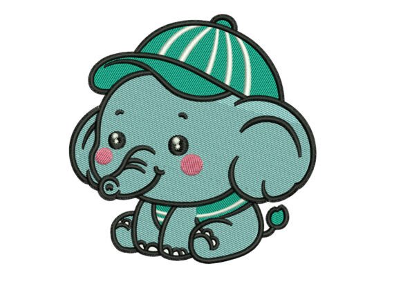 Download Cute Baby Elephant Embroidery Design - Baby Collection