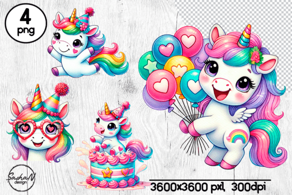 Download Cute Unicorn Clipart, Birthday Clipart - Day Collection